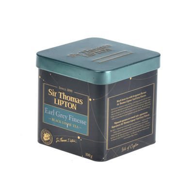 Lipton square tea tin box