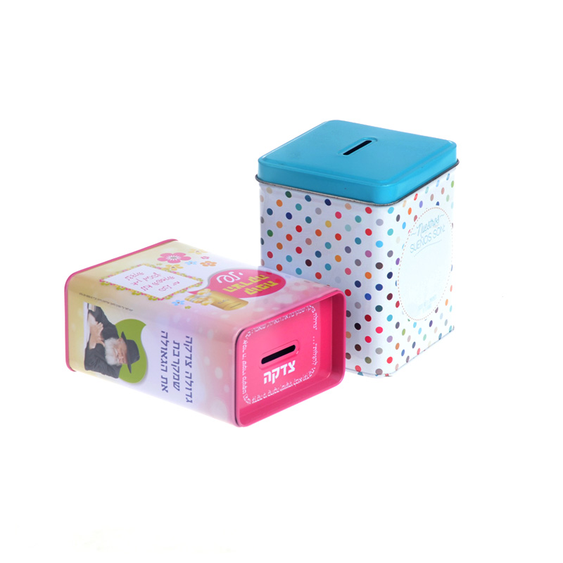 Coin bank tin set